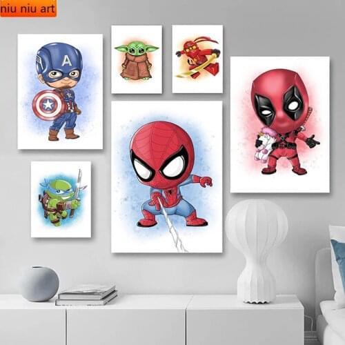 Marvel Superhero Anime Character Diamond Painting Diamond Mosaic Full Diamond Embroidery Cross Stitch Kits Home Decor