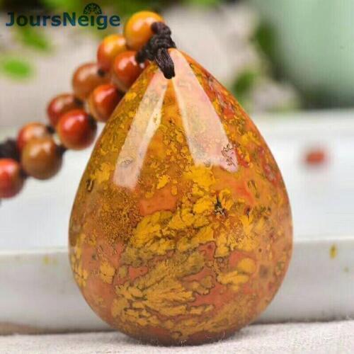 Wholesale Fine Noble Natural Crystal Pendant Water Drop Pendants Sweater Chain Necklace Lucky for Women Men Jewelry JoursNeige