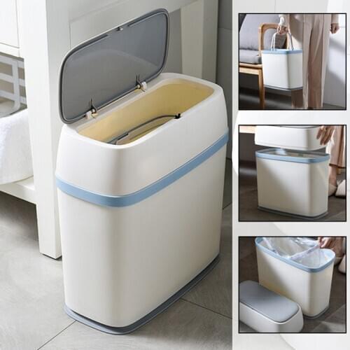 12L Portable Household Kitchen Trash Can Toilet Waste Storage Bucket Living Room Bathroom Garbage Bin
