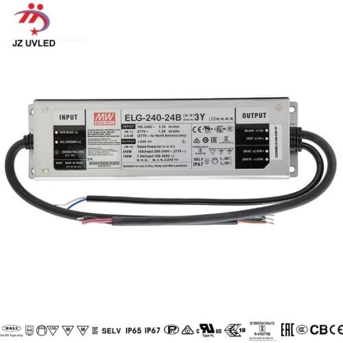 RW120TC 200W IP67 Dimming Constant current source for UV LED module gel curing lamps INPUT AC 160V-265V OUTPUT DC 24V 8400mA