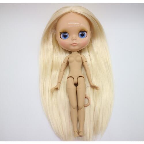 Joint body Nude blyth Doll blond hair tan skin Factory doll Suitable For DIY 20170808 PP