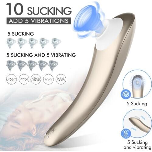 Clitoris Nipple Stimulator Sex Toys 10 Suction Powerful Modes Air Pulse Pressure Wave Technology Waterproof For Women Couples