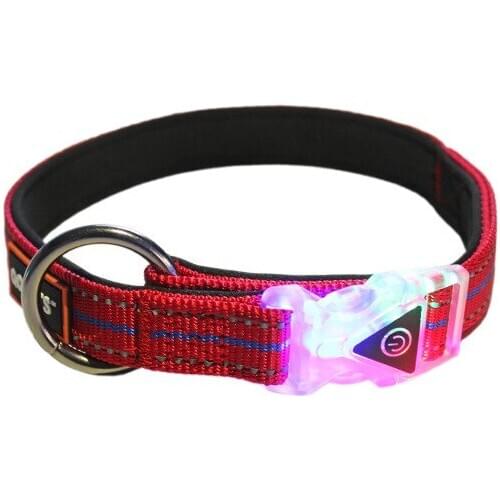 LED Pet Dog Collars,Night Safety Flashing Glow In The Dark Dog Leash,Large Medium Small Size Dog Chains Dog Leash Pet Supplies