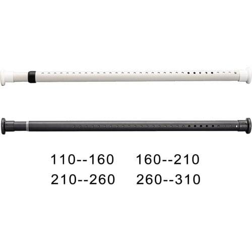 Extendable Adjustable Tension Curtain Rod Poles Bars No Drilling Wardrobe