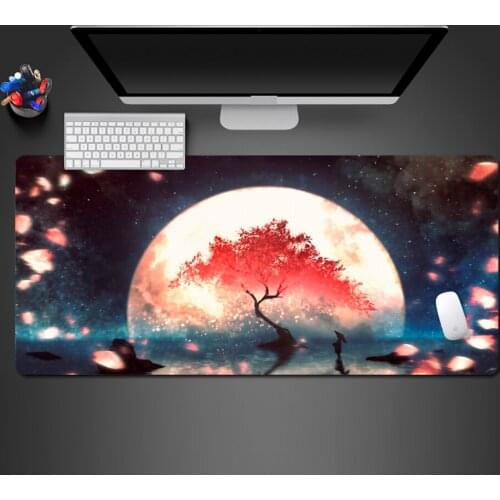 High Quality Natural Rubber Non Slip Washable Lock Edge Cushion Unique Office Computer Keyboard Big Table Cushion Mats