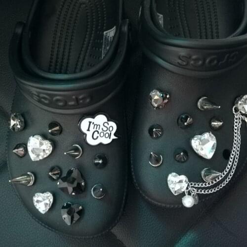 Rivet Croc Charms Bundle Shoes Decorations Metal Rivet DIY Rhinestone for Croc Jibz Desinger Shoe Accessories Punk Style