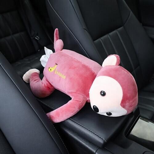 1 piece For Car Office Cute Plush Monkey Tissue Napkin Box Cover Animal Cartoon Storage