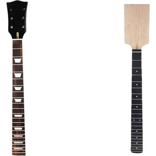 1 Pcs GS401 Electric Guitar Neck Parts Maple Rosewood & 1 Pcs GS29 Electric Guitar Neck Paddle Head