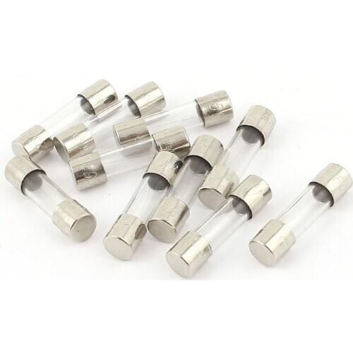 10 pcs 250 V 250 mA 0.25 A fast action fuse 5 x 20 mm glass tube