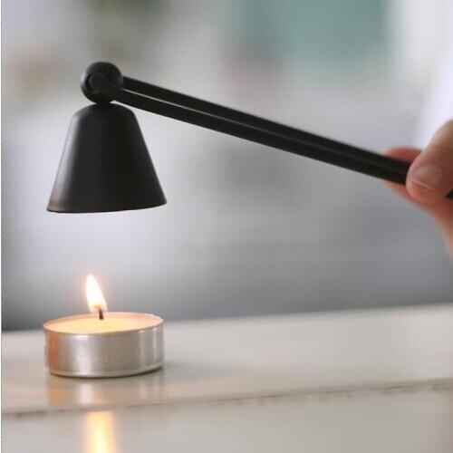 100pcs Stainless Steel Candle Snuffer Flame wick tool oil lamp dipper Extinguish Trimmer cutter 22cm put off Black