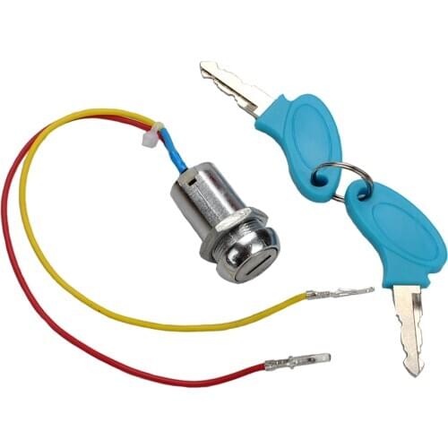 2 Wire Ignition Key Switch Lock, Motorcycle Ignition Starter SwitchUniversal for Scooter, AVT, Karting, Folding bicycles, Electr