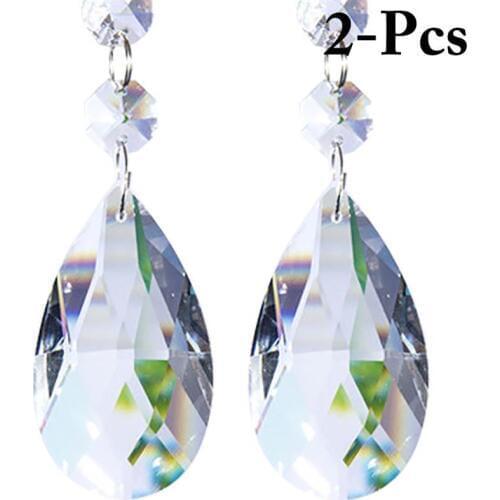 2PCS Chandelier Imitation Crystal Pendant Fashionable Clear Crystal Prism Pendant Ball Pendant