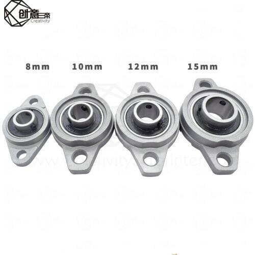 2pcs/a lot Bearing Steel Bore 8mm 10mm 12mm 15mm Pillow Block Bearing Mounted Innear Cast Housing Self-aligning Bearing mount