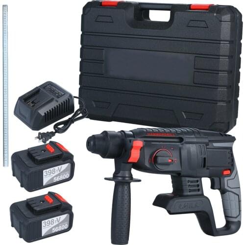 21V Brushless Heavy Duty 4 Function Rotary Hammer Drill SDS-plus Adjustabl Grip Handle 980 RPM Cordless Drill Demolition Kit