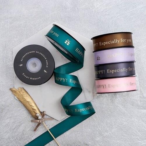 25mm Printed Polyester Ribbon for Wedding Party Decorations DIY Handmade Christmas Bow Craft Ribbons Gifts Wrapping