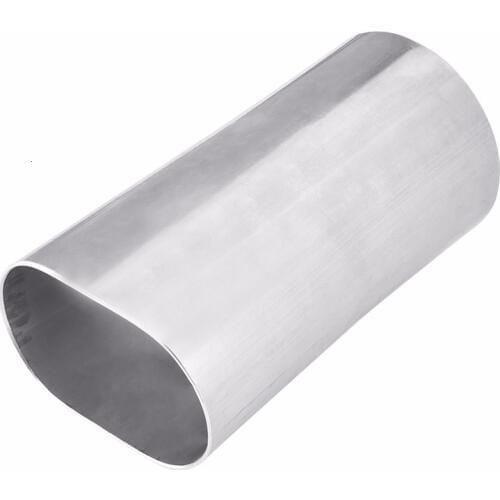 304 Stainless Steel Universal 3.0" Oval to 3.0" O.D. Round Transition Adapter Reducers and Transitions Pipe For Car