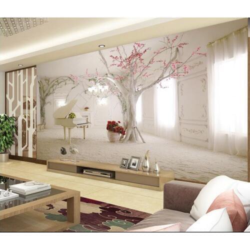 3d wallpaper custom mural romantic dream piano tree TV background wall home decor photo wallpaper for walls 3 d living room