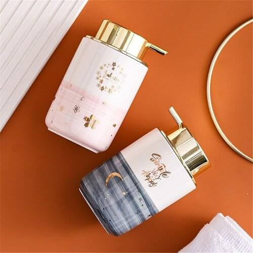 400ml Foaming Soap Dispenser Bathroom Hand Sanitizer Shower Gel Shampoo Bottle Nordic Ceramic Empty Refill Storage Sub-bottling