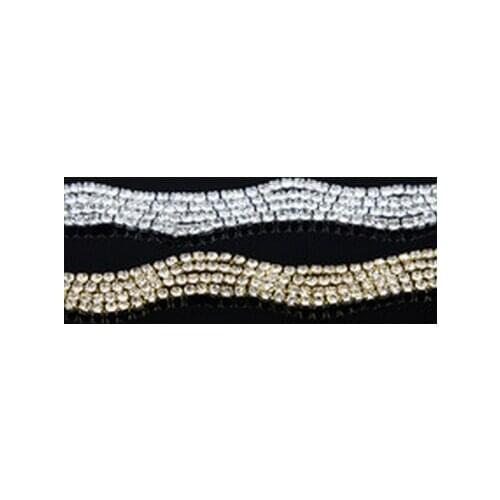 Free Shipping Hot Sale 5 Yards 10MM Width Bling Fashion Bridal Accessory Sew On Crystal Appliques Trim for Wedding Dresses