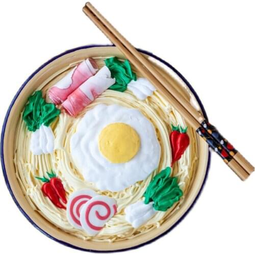 Enamel Basin Cake Lark Bowl Spoof Retro Cake Decorative Ornaments Enamelled Cup Fun Birthday Cake