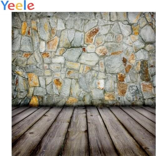 Yeele Grunge Stone Wall Wooden Floor Baby Portrait Customized Photography Backgrounds Photographic Backdrops For Photo Studio