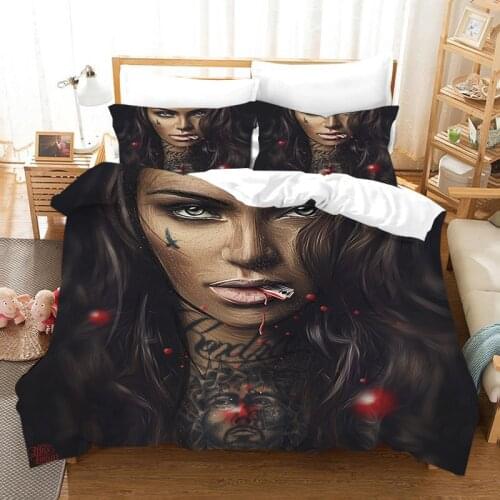 African Girls 3D Printed Bedding Set Duvet Cover KING Queen Full Twin Size for Bedroom Decor
