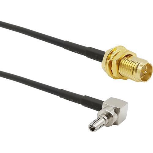 RP SMA Female Male Pin to CRC9 Male Plug Right Angle RG174 Pigtail Cable Antenna Coaxial Cables for HUAWEI 3G Modem