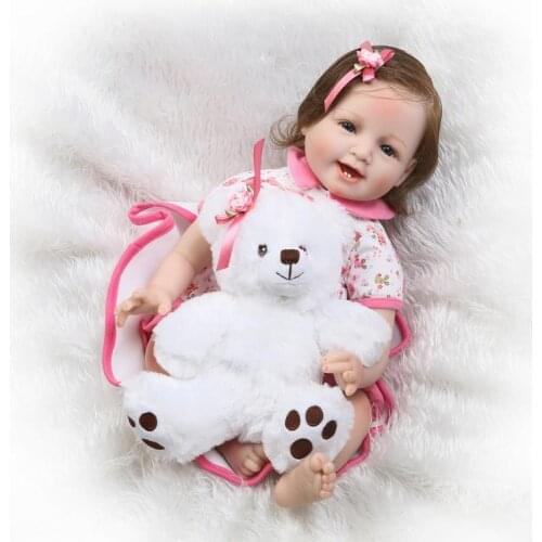 NPK brand reborn babies dolls 22"55cm soft silicone reborn baby dolls for children gift girls toys bebe realistic reborn bonecas
