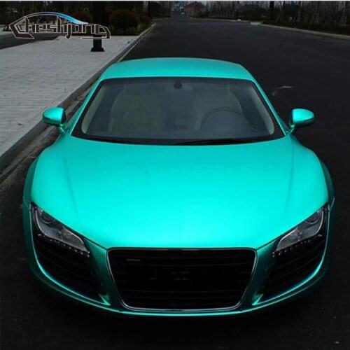 Matte Chrome Tiffany Blue Wrapping Vinyl Car Wrap Matt Chrome Vehicle Film Sticker with Air Bubble Free 1.52*20m/roll