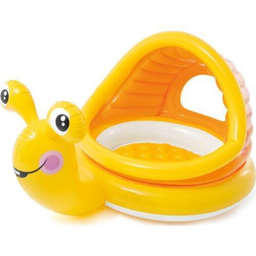 INTEX Inflatable Snails Water Pool for infants Baby Swimming Pool Bath Play Ball Pool with Sunshade Cover Gift for Baby B31013