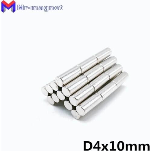 100pcs Cheap 4x10mm NdFeB magnets 4x10 powerful magnet D4x10 permanent King magnet D4X10mm superior quality, 4*10 magnet D4*10