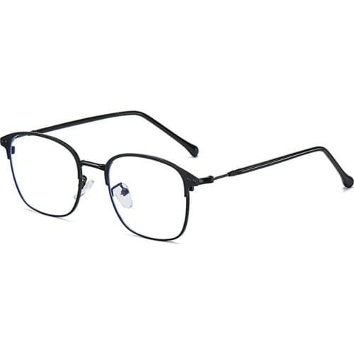 DOISYER Metal mens anti-blue light glasses cross-border fashion rice nail color changing flat mirror optical frame
