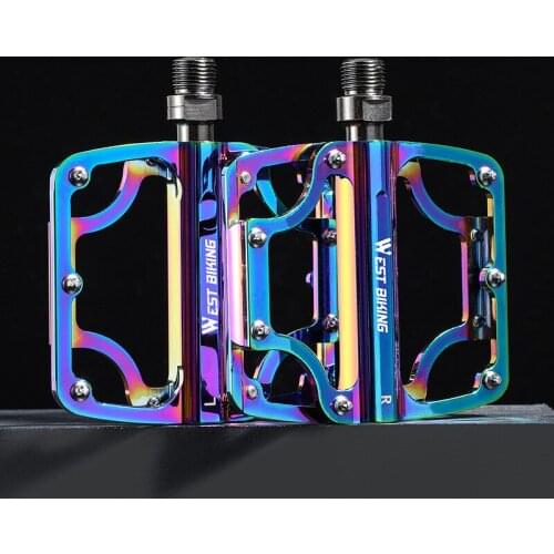 Colorful Wide Flat Bicycle Pedals 3 Sealed Bearings CNC Ultralight MTB Road Bike Part Anti-slip BMX Pedals Cycling Accessories