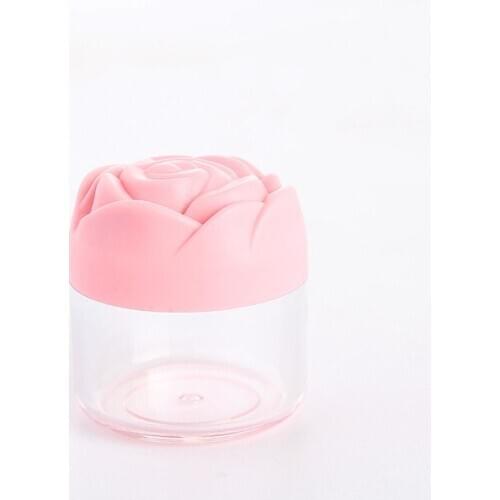 6 pcs 20ml Plastic Cosmetic Containers Rose Shaped Clear Jars with Lids for Lip Balms Creams DIY Make Up Cosmetics Samples Jars