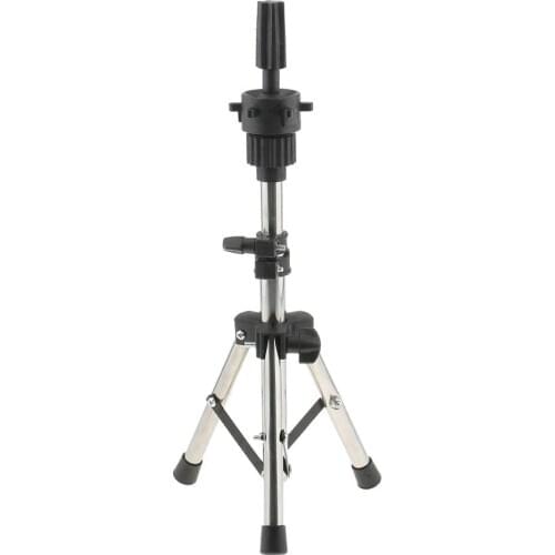 Adjustable Mini Wig Stand Hairdressing Tripod Hairdresser Training Mannequin Head Holder Clamp Hair Wig Head Mold Stand