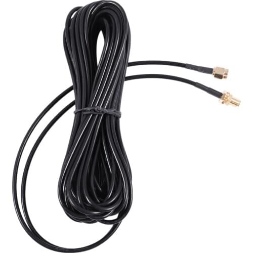 RP - SMA Male to female Wifi antenna connector Extension Cable black 10 M