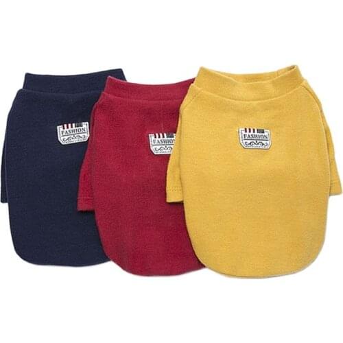 Dog Pet Shirt Vest 100% Cotton Cat Puppy Solid Pajamas T-Shirt for Dogs Cats Small Medium