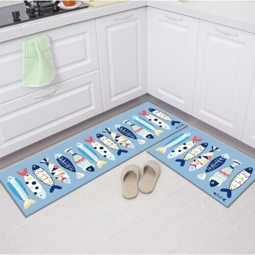 RULDGEE Kitchen Mat Set Bathroom Toilet Absorbent Living Room Non-slip Entry Entrance Door Mat Long Bedside Carpet