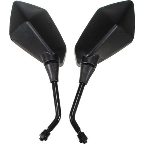 Saisika 2pcs/pair UNIVERSAL 10MM MIRRORS rearview mirror motorcycle ALUMINIUM BLACK