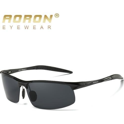AORON Aluminum Men Sunglasses Polarized Coating Mirror Sun Glasses oculos for Male Polic lunette de soleil homme sol masculino