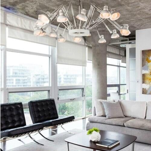Modern fashionable spider- chandelier Art Deco iron personalized retractable lamp 12 heads E27led bulbs