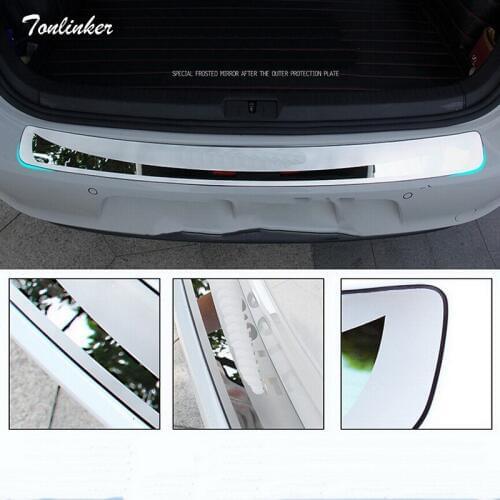 Tonlinker for Volkswagen GOLF 7 Inside/outside rear bumper guard Cover Stickers Car styling 1 PCS Stainless steel Cover Stickers