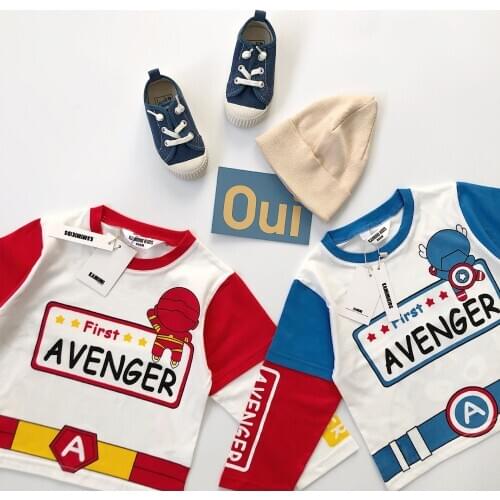 Tonytaobaby New Autumn Clothes for Babies Girls Boys Cartoon Printing Stitching Long Sleeves