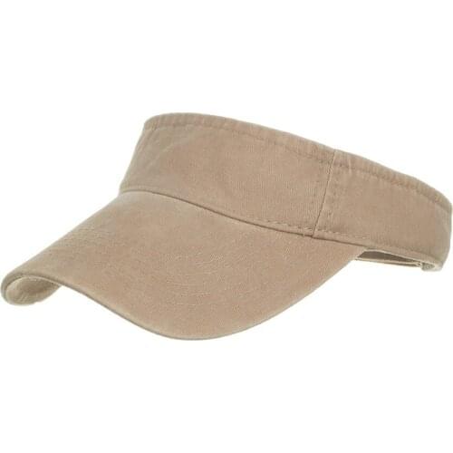 Cotton Visor Cap Vintage Water Washed Denim Make Old Adjustable Closure Spring Summer Unisex SunHat