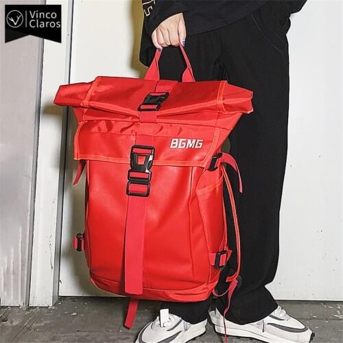 Large Capacity Mens PU Leather Backpack Anti-theft Urban Man Backpacks Waterproof Korean Travel Backpack Man Laptop Bag for Men