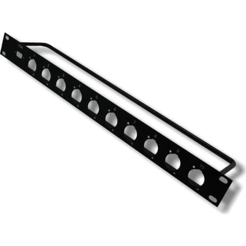 High quality patch panel with binding wire stents for 11 x XLR or Speakon 1UK/11 19"