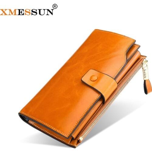 XMESSUN Genuine Leather ID Card Holder Cowhide Leather Pouch High Quality Mobile Card Holder Mobile Card Bag Wallet F286