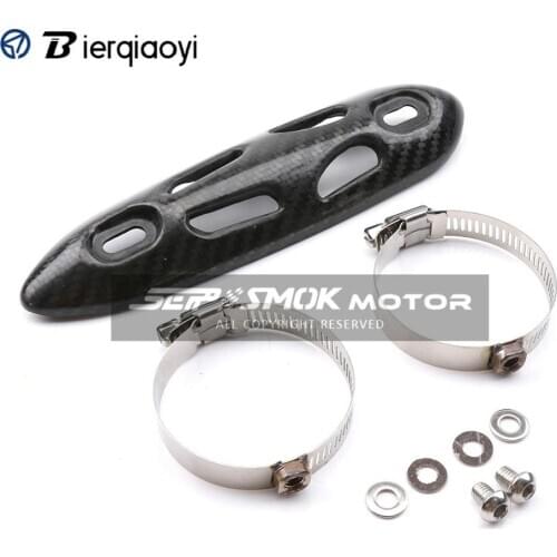 For YAMAHA/KAWASAKI/HONDA/KTM/SUZUKI Universal Motorcycle Racing Carbon Fiber 18CM Exhaust Pipe Protection Heat Shield Cover