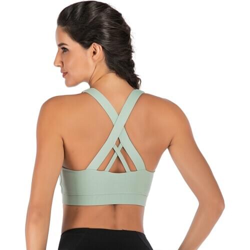 Zhangyunuo Gym Fitness Bra No Steel Ring Sports Bras Sexy Backless Running Fitness Sports Underwear Female Push Up Yoga Bra