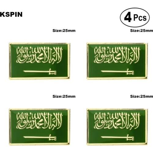 Saudi Arabia Badges Lapel Pin Flag badge Brooch Pins Badges 4pcs